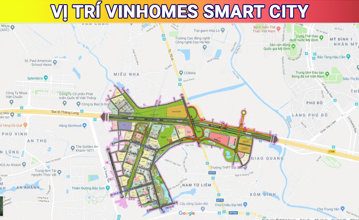 Vị trí vinhomes smart city